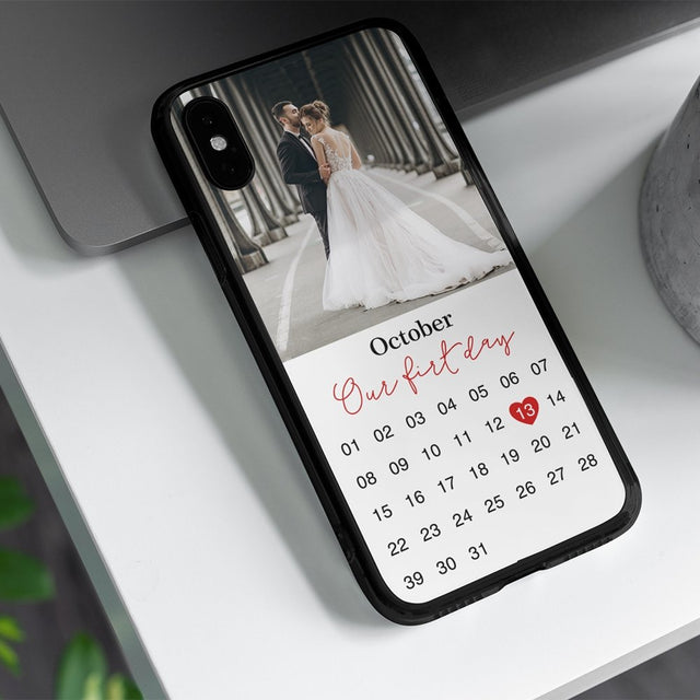 Custom Photo Collage, Personalized Date, Month, Text Phone Case