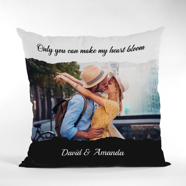 Custom Photo Collage, Personalized Text Pillow