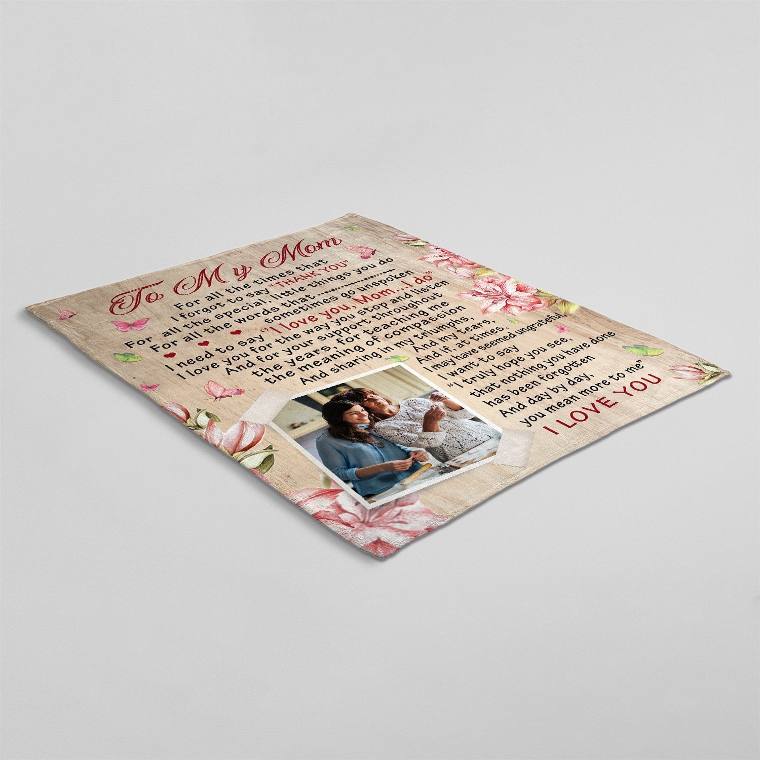 Custom Photo, Gift For Mom, Blanket