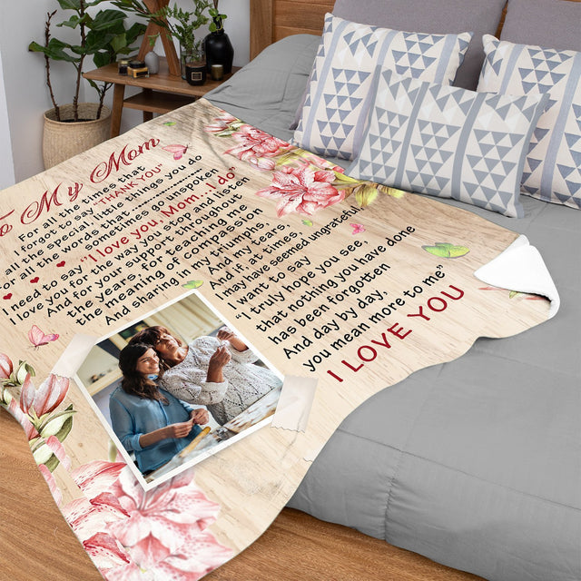 Custom Photo, Gift For Mom, Blanket