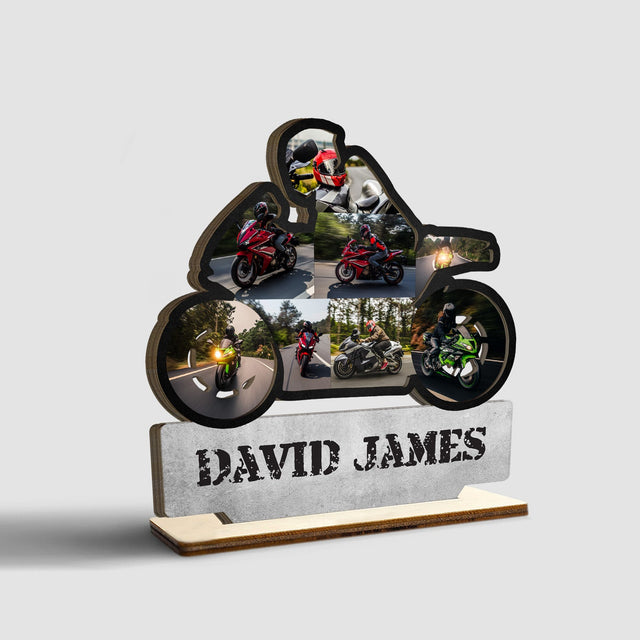 Custom Photo, Motorbike, Wooden Plaque 3 Layers