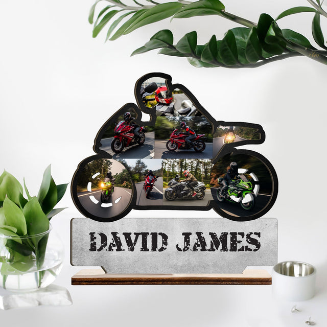Custom Photo, Motorbike, Wooden Plaque 3 Layers