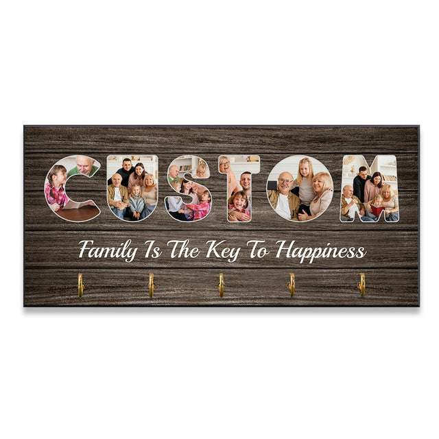 Custom Photo On Text - Personalized Name And Text, Key Hook