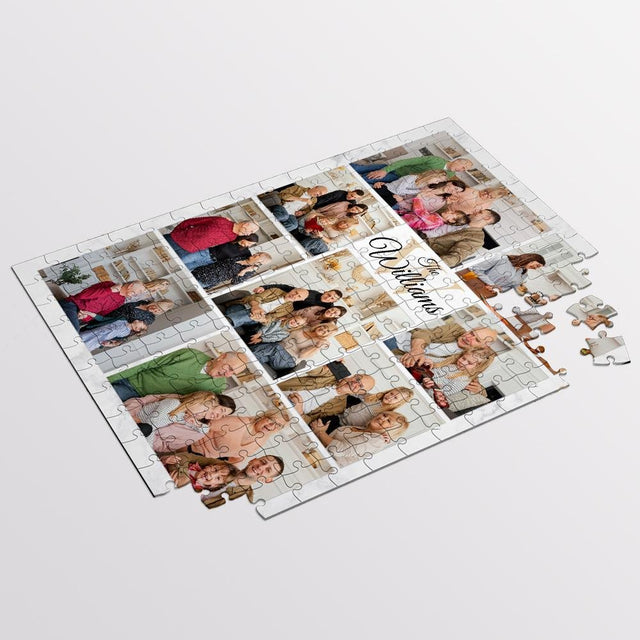 Custom Photo, Personalized Family Name Jigsaw Puzzles