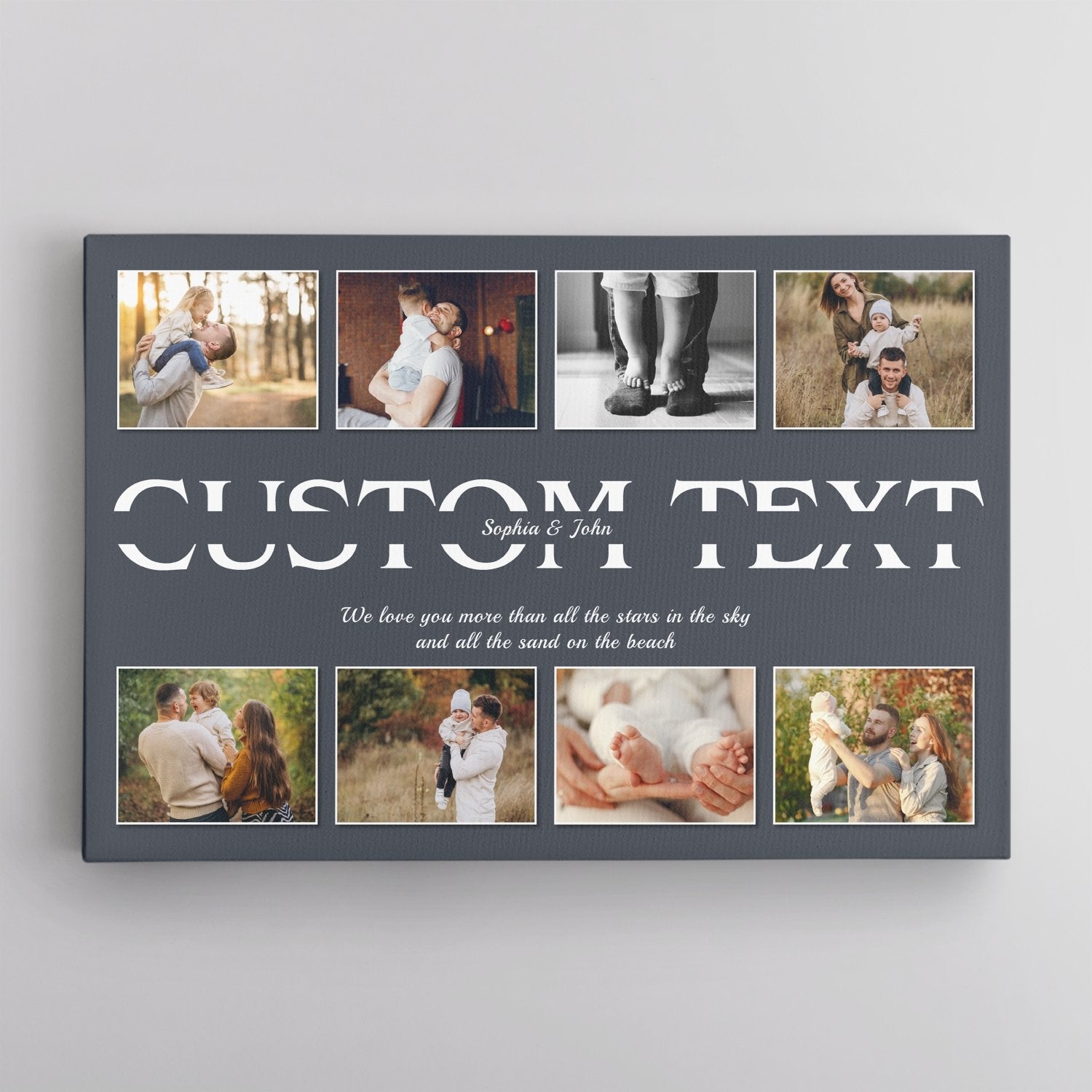 Custom Photo - Personalized Name And Text Canvas Wall Art