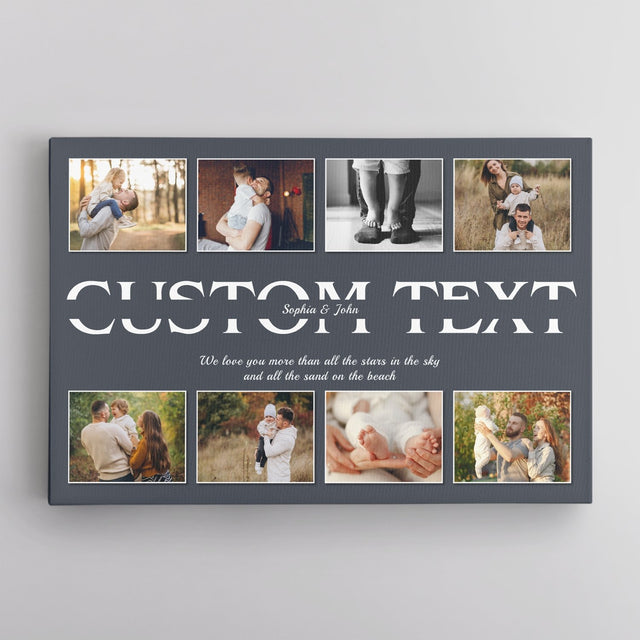 Custom Photo - Personalized Name And Text Canvas Wall Art