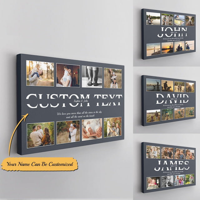Custom Photo - Personalized Name And Text Canvas Wall Art