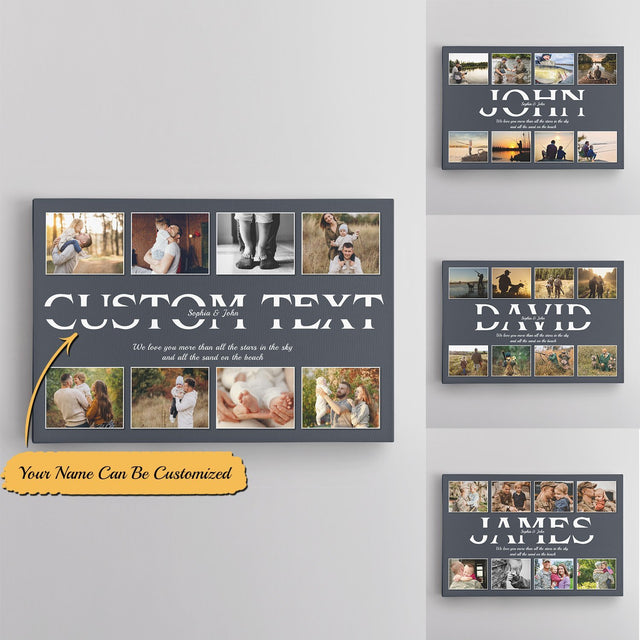 Custom Photo - Personalized Name And Text Canvas Wall Art