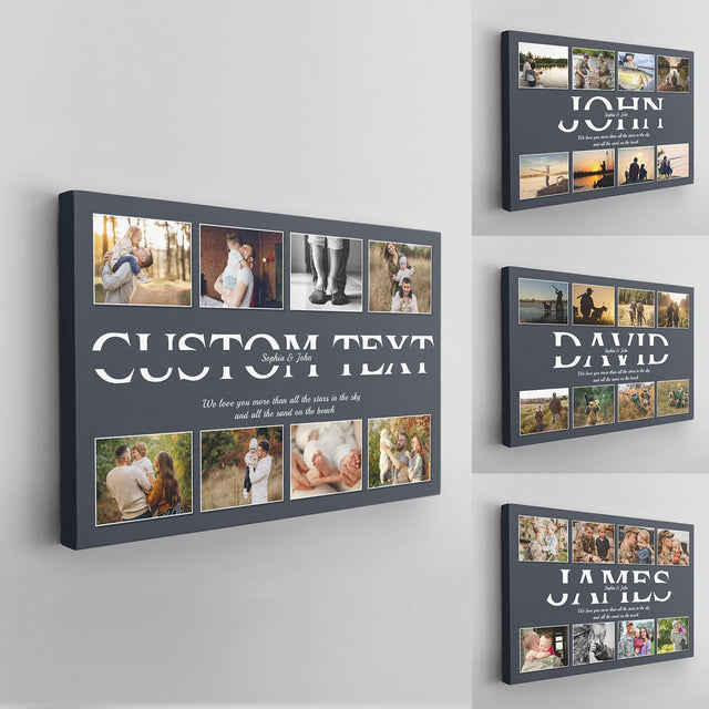 Custom Photo - Personalized Name And Text Canvas Wall Art