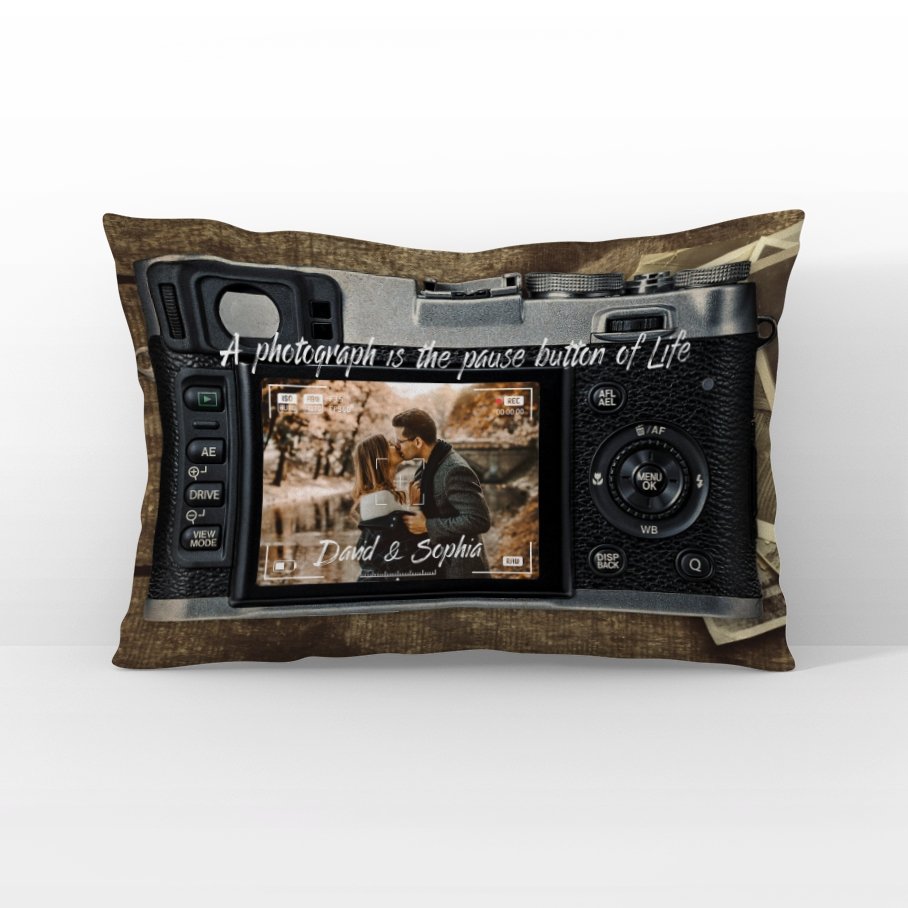 Custom Photo, Personalized Text And Name Pillow