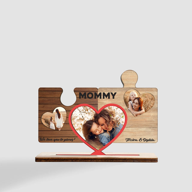 Custom Photo, Puzzle Shape, Wooden Plaque 3 Layers