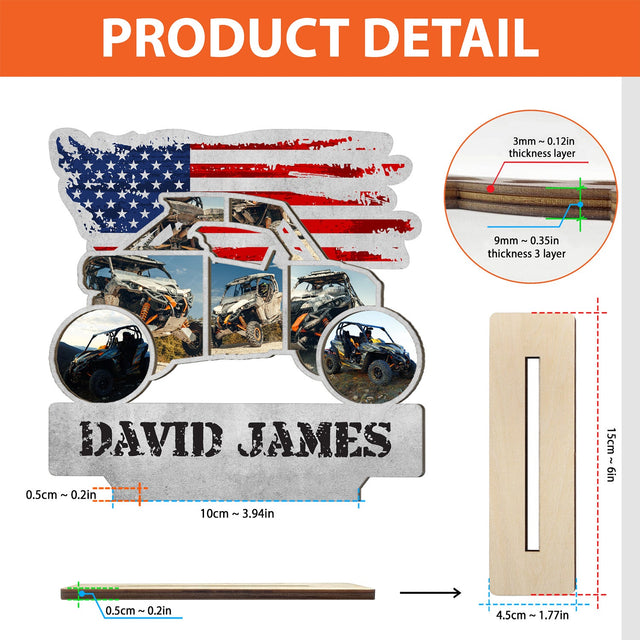 Custom Photo, Wooden Plaque 3 Layers, Jeep Shape