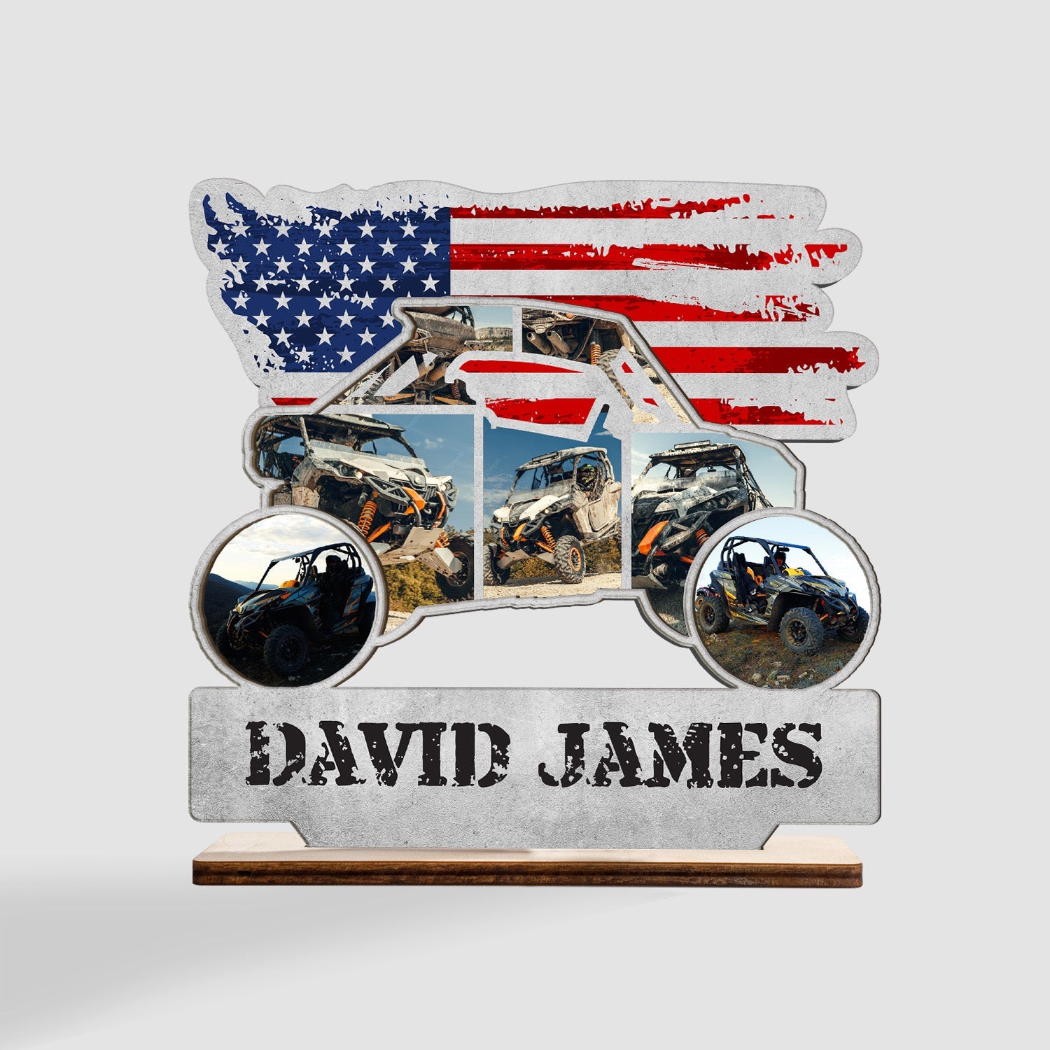 Custom Photo, Wooden Plaque 3 Layers, Jeep Shape