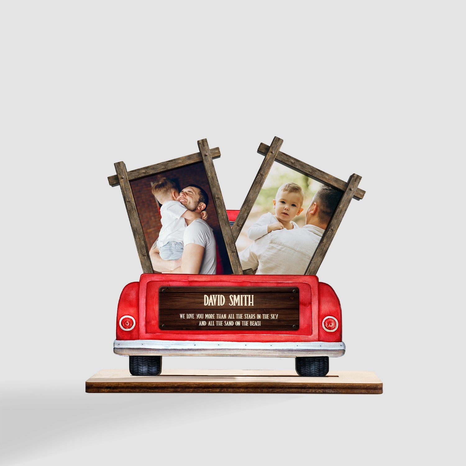 Custom Photo, Wooden Plaque 3 Layers, Personalized Name And Text