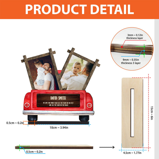 Custom Photo, Wooden Plaque 3 Layers, Personalized Name And Text