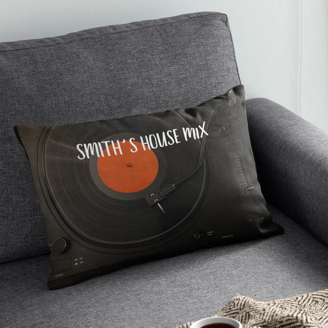 Custom Pillow, Personalized Family Name, Vinyl Record