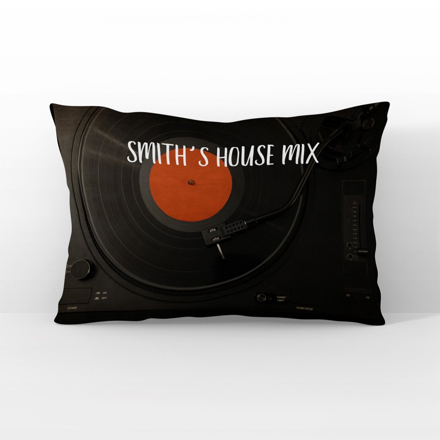 Custom Pillow, Personalized Family Name, Vinyl Record