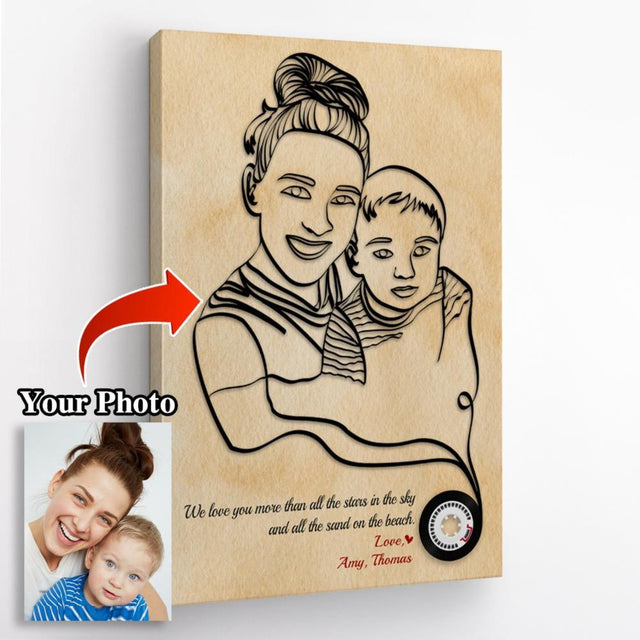 Custom Portrait From Photo Canvas Wall Art