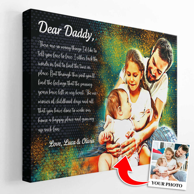 Custom Portrait From Photo, Color Blast Canvas Wall Art