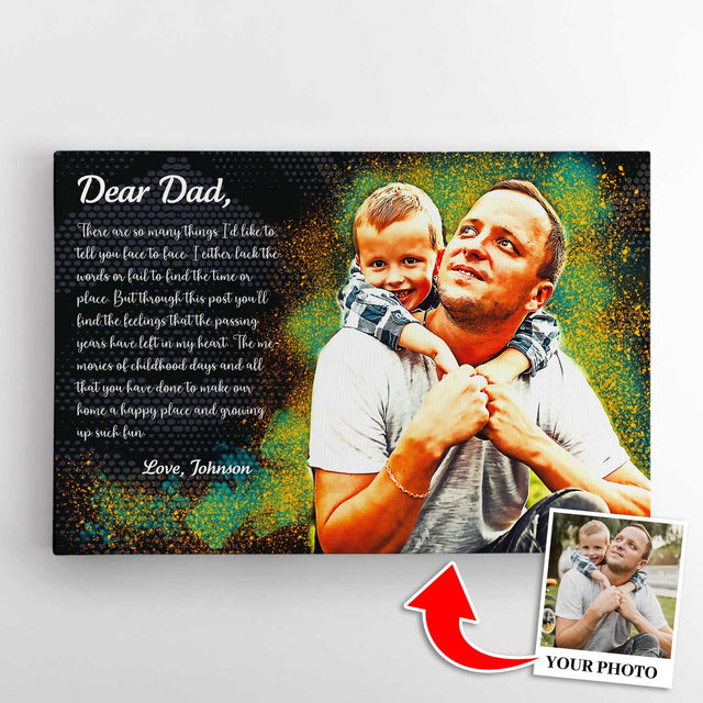 Custom Portrait From Photo, Color Blast Canvas Wall Art