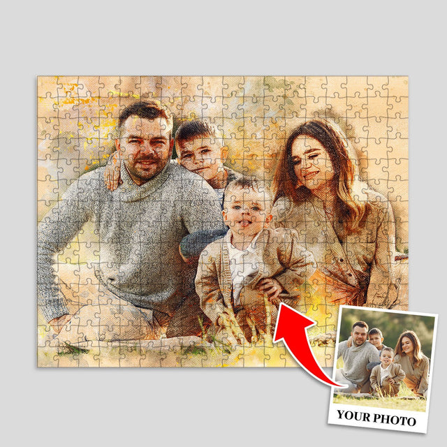 Custom Portrait From Photo, Jigsaw Puzzles