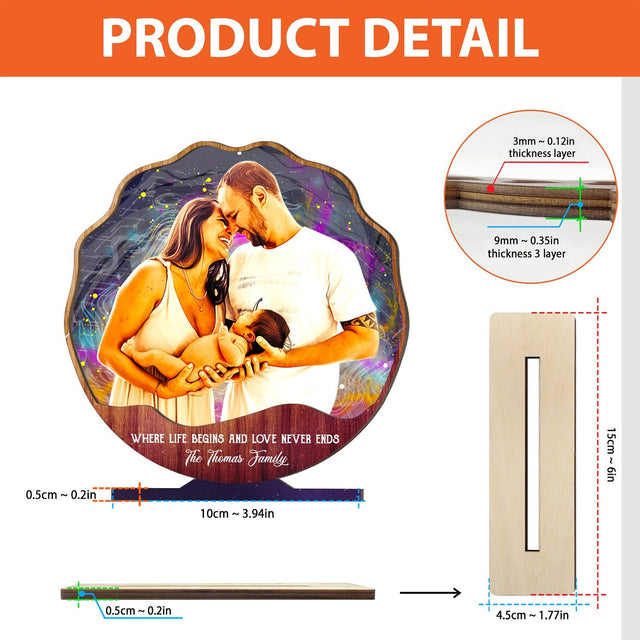Custom Portrait From Photo, Star Wave Style, Wooden Plaque 3 Layers