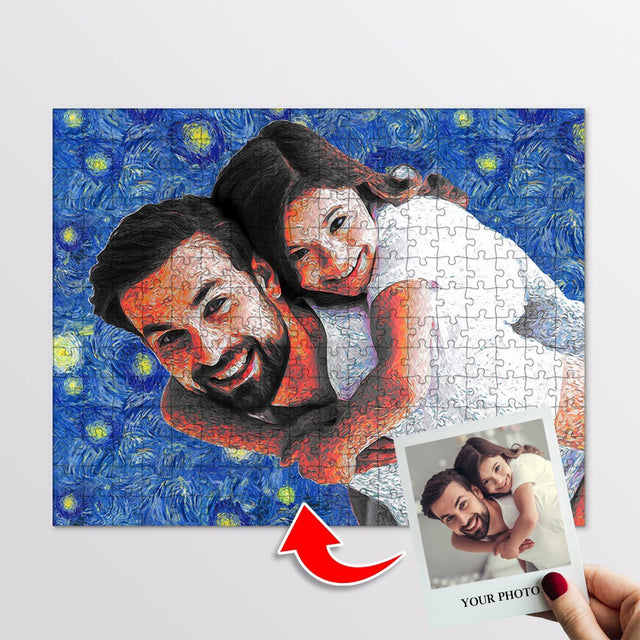 Custom Portrait From Photo, Van Gogh Painting, Jigsaw Puzzles