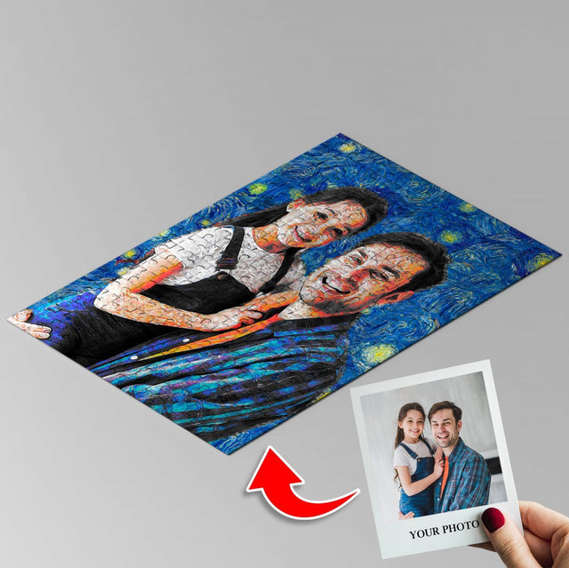 Custom Portrait From Photo, Van Gogh Painting, Jigsaw Puzzles