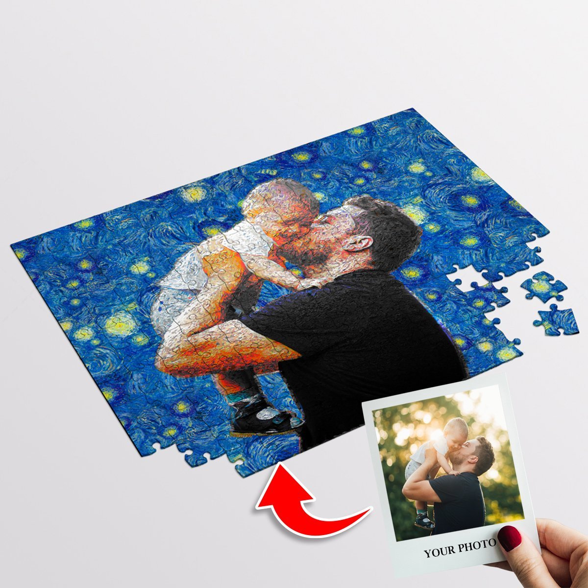 Custom Portrait From Photo, Van Gogh Painting, Jigsaw Puzzles