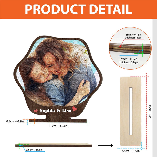 Custom Portrait From Photo, Water Color Style, Wooden Plaque 3 Layers
