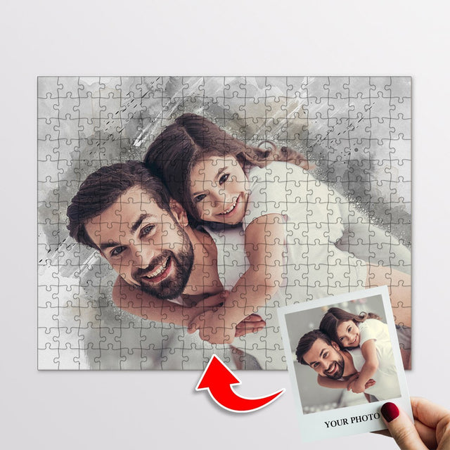 Custom Portrait From Photo, Watercolor, Jigsaw Puzzles