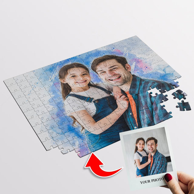 Custom Portrait From Photo, Watercolor, Jigsaw Puzzles