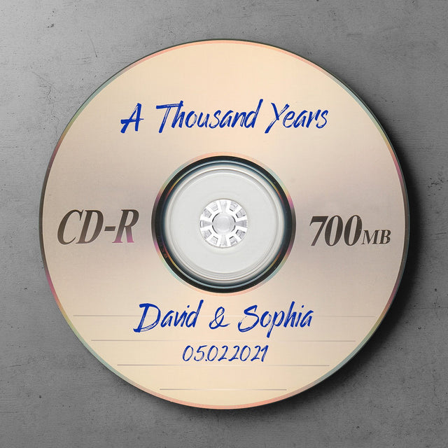 Custom Round Sign, CD-ROM Art, Personalized Name And Text