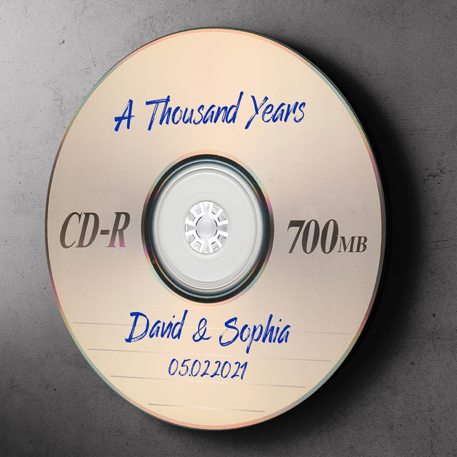 Custom Round Sign, CD-ROM Art, Personalized Name And Text