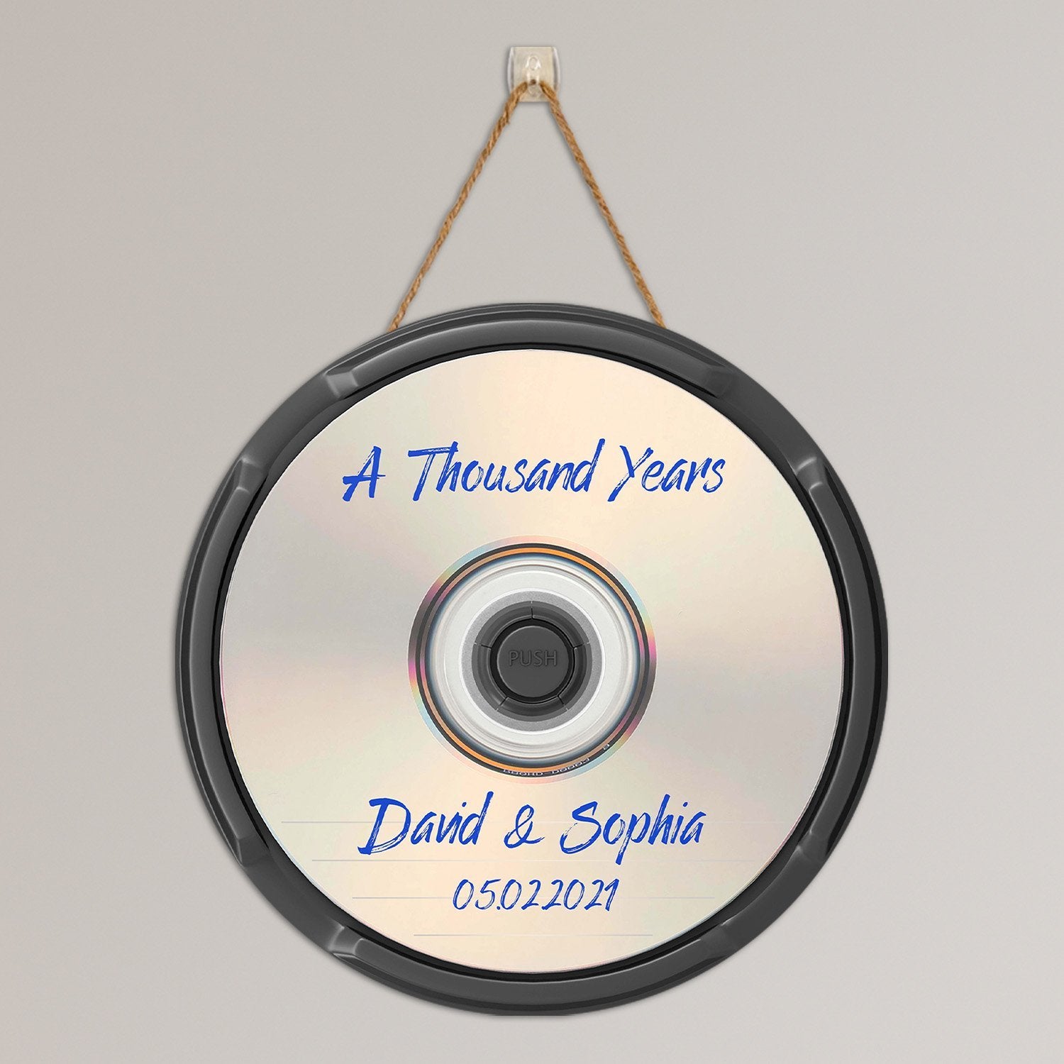 Custom Round Sign, Personalized Name And Text, CD-ROM