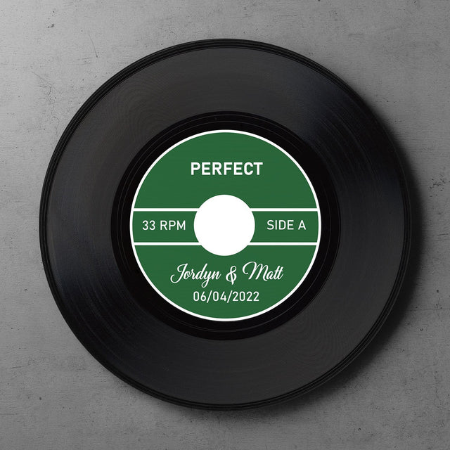 Custom Round Sign, Personalized Name And Text, Green Vinyl