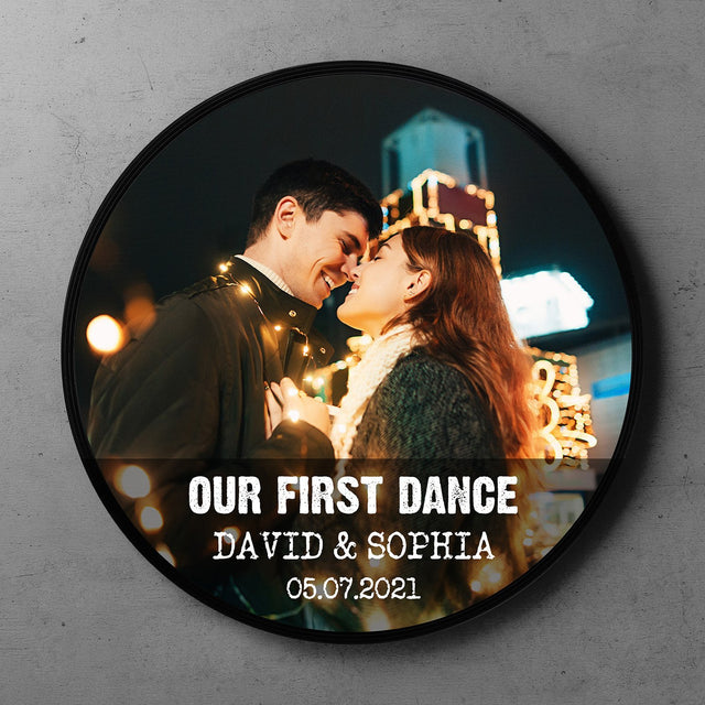 Custom Round Sign, Personalized Photo And Text
