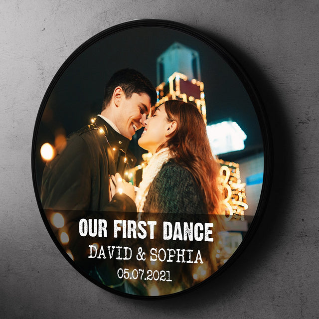 Custom Round Sign, Personalized Photo And Text