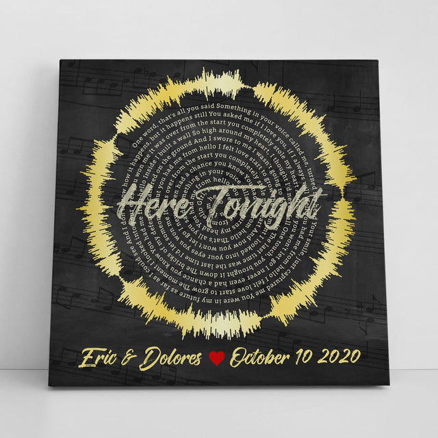 Custom Song Lyrics And Text, Circle Art ,Canvas Wall Art