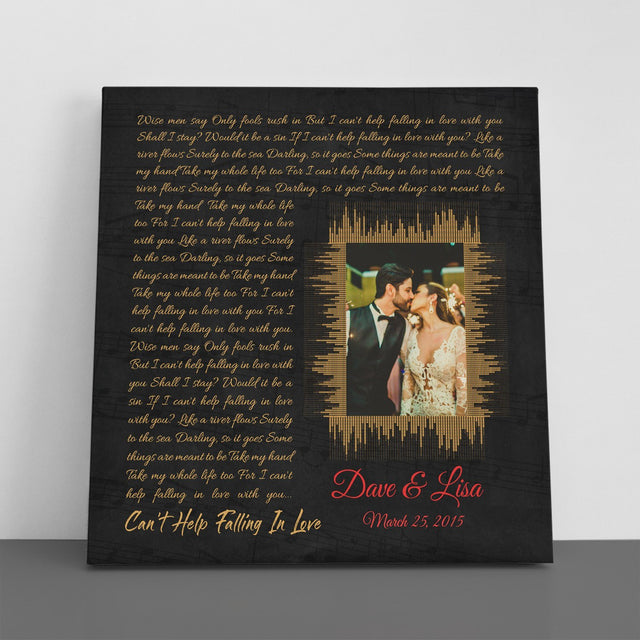 Custom Song Lyrics, Canvas Wall Art Gift For Wedding