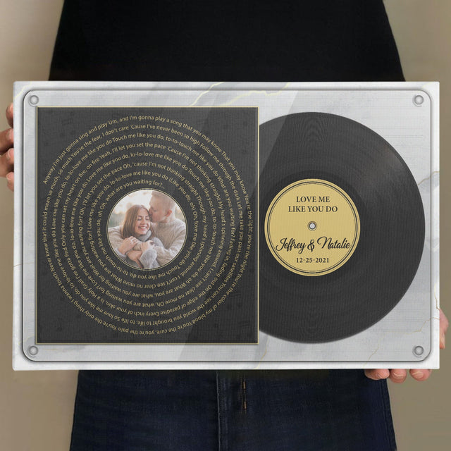 Custom Song Lyrics, Personalized Text And Photo, Vinyl Records Albums, Canvas Wall Art