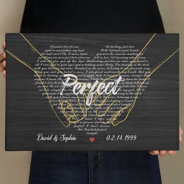 Custom Song Lyrics, Personalized Text, Canvas Wall Art