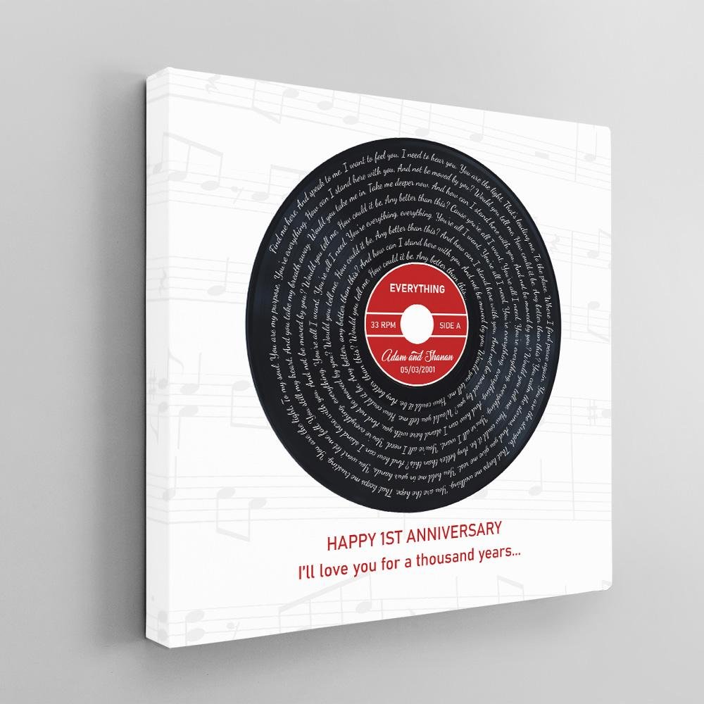 Custom Song Lyrics, Vinyl Record, Personalized Name And Text, Gift For Wedding