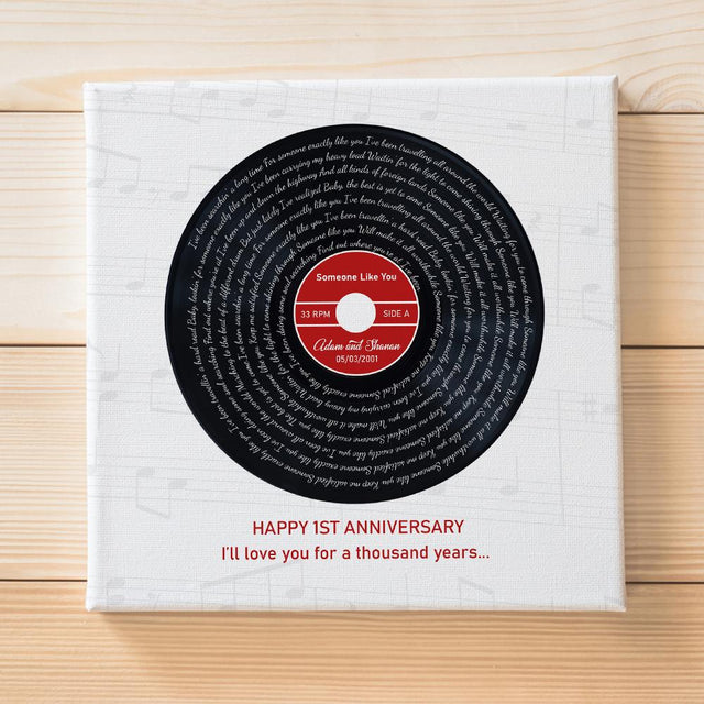 Custom Song Lyrics, Vinyl Record, Personalized Name And Text, Gift For Wedding