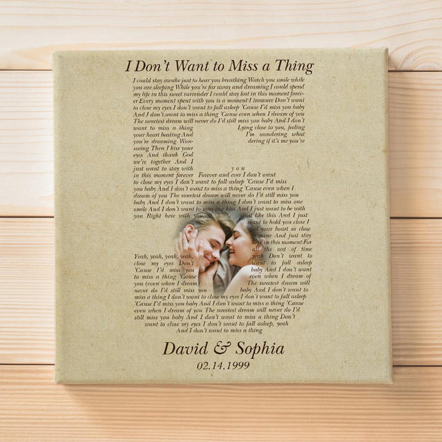 Custom Song Lyrics, Wedding Anniversary, Canvas Wall Art