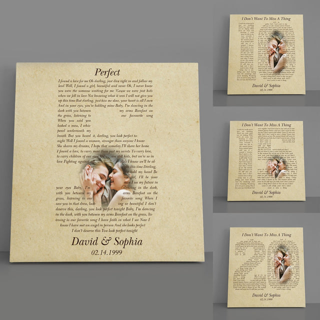 Custom Song Lyrics, Wedding Anniversary, Canvas Wall Art