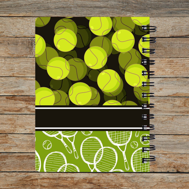 Custom Spiral Journal, Gift For Kids, Tennis Ball Art