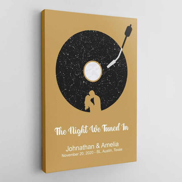 Custom Star Map And Text, Star Map For Couples By Date And City, Anniversary Gift