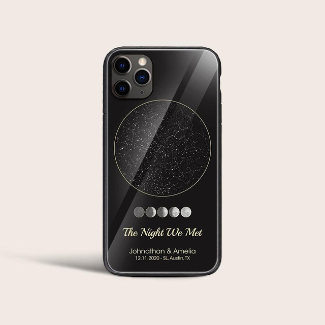 Custom Star Map, Personalized Night Sky And Text Phone Case
