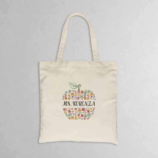 Custom Teacher Tote Bag, Personalized Name